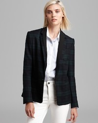 Theory Blazer Donelly Linear Plaid