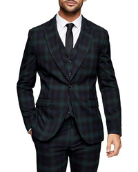Topman Skinny Fit Check Suit Blazer
