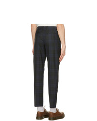 Wood Wood Black And Navy Check Surrey Trousers
