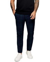 Topman Check Skinny Trousers