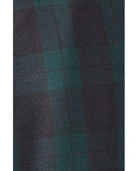 Berle Pleated Plaid Wool Trousers
