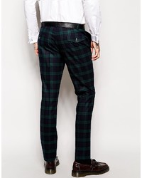 Noose Monkey Noose Monkey Plaid Pants With Stretch In Super Skinny Fit