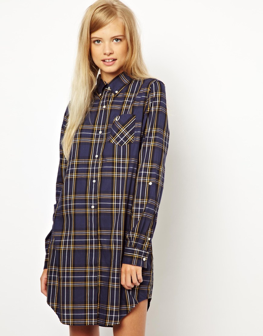 Fred Perry Plaid Shirt Dress, $118 | Asos | Lookastic