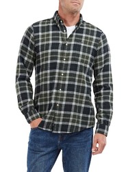Barbour Rasay Tailored Fit Plaid Flannel Button Up Shirt