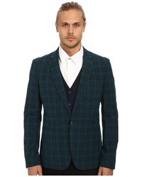 Navy and Green Plaid Jacket
