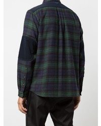 White Mountaineering Checked Elbow Patch Shirt