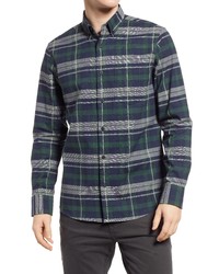 Nordstrom Plaid Tech Fit Button Up Shirt In Green