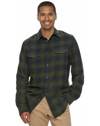 Sonoma Goods For Life Sonoma Goods For Life Slim Fit Plaid Flannel Button Down Shirt