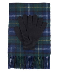 Barbour Tartan Wool Scarf Gloves Set