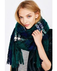 Urban Outfitters Brushed Plaid Blanket Scarf