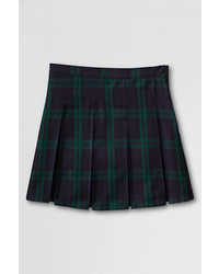 Lands' End Plaid Box Pleat Skirt