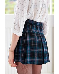 Urban Outfitters Ecote Plaid Inverted Pleat Mini Skirt | Where to ...