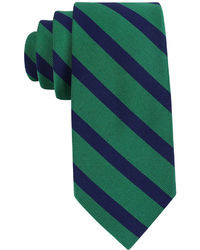 Navy and Green Plaid Tie