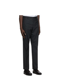 Ps By Paul Smith Navy And Green Plaid Trousers
