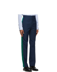 Wales Bonner Navy And Green Dub Trousers