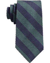 Navy and Green Wool Tie