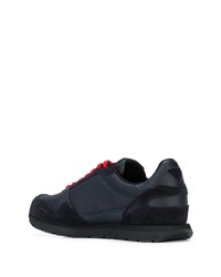 Emporio Armani Mesh And Suede Panelled Sneakers