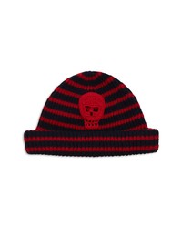 Navy and Red Beanie
