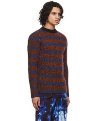 AGR Orange Purple Striped Mohair Sweater