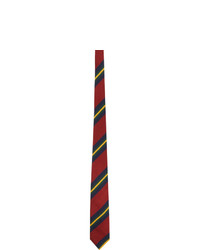 Drakes Navy Sandwich Stripe Neck Tie