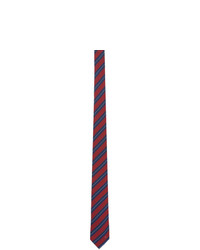 Salvatore Ferragamo Red And Blue Striped Tie