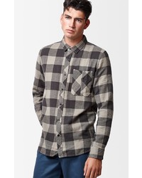 Tavik Barber Plaid Flannel Long Sleeve Button Up Shirt