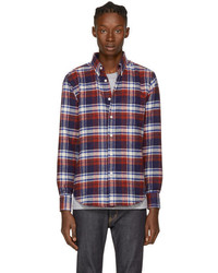 Naked And Famous Denim Tricolor Flannel Plaid Shirt