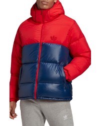 Navy and Red Puffer Jacket