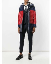 Thom Browne Bicolor Quilted Down Satin Tech Coat