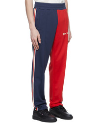 Palm Angels Navy Red Polyester Lounge Pants