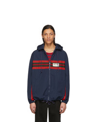 Navy and Red Windbreaker