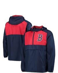 G-III SPORTS BY CARL BANKS Navyred Boston Red Sox Lineman Half Zip Hoodie Jacket At Nordstrom