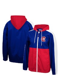 Mitchell & Ness Royalred Chicago Cubs Game Day Full Zip Windbreaker Hoodie Jacket At Nordstrom