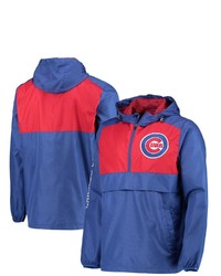G-III SPORTS BY CARL BANKS Royalred Chicago Cubs Lineman Half Zip Hoodie Jacket At Nordstrom