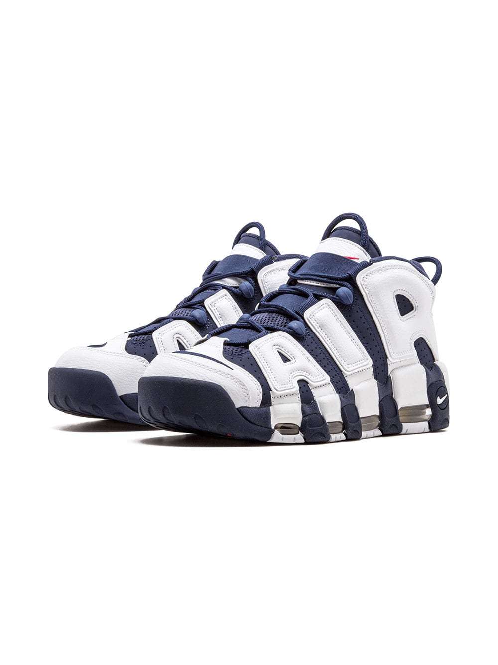 Nike Air More Uptempo White/Midnight Navy Sneakers - Farfetch
