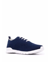Kiton Embroidered Logo Lace Up Sneakers
