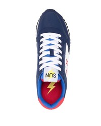Sun 68 Embroidered Logo Sneakers