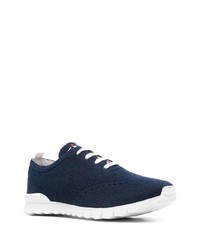 Kiton Logo Embroidered Knitted Sneakers