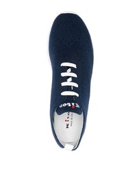 Kiton Logo Embroidered Knitted Sneakers