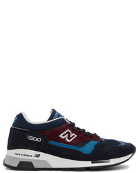 New Balance Navy Burgundy Made In Uk 1500 Sneakers