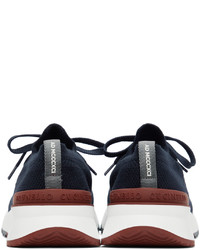 Brunello Cucinelli Navy Knit Sneakers