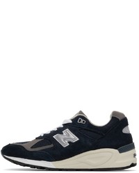 New Balance Navy Made In Us 990 V2 Sneakers