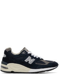 New Balance Navy Made In Us 990 V2 Sneakers