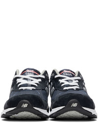 New Balance Navy Made In Us 990v2 Sneakers