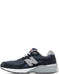 New Balance Navy Made In Us 990v2 Sneakers