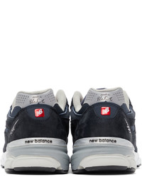 New Balance Navy Made In Us 990v2 Sneakers