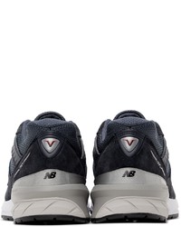 New Balance Navy Made In Usa 990v5 Low Sneakers