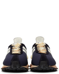 Lanvin Navy Mesh Bumpr Sneakers