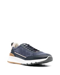 Brunello Cucinelli Panelled Leather Suede Sneakers