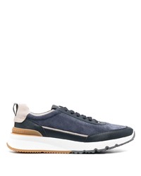 Brunello Cucinelli Panelled Leather Suede Sneakers